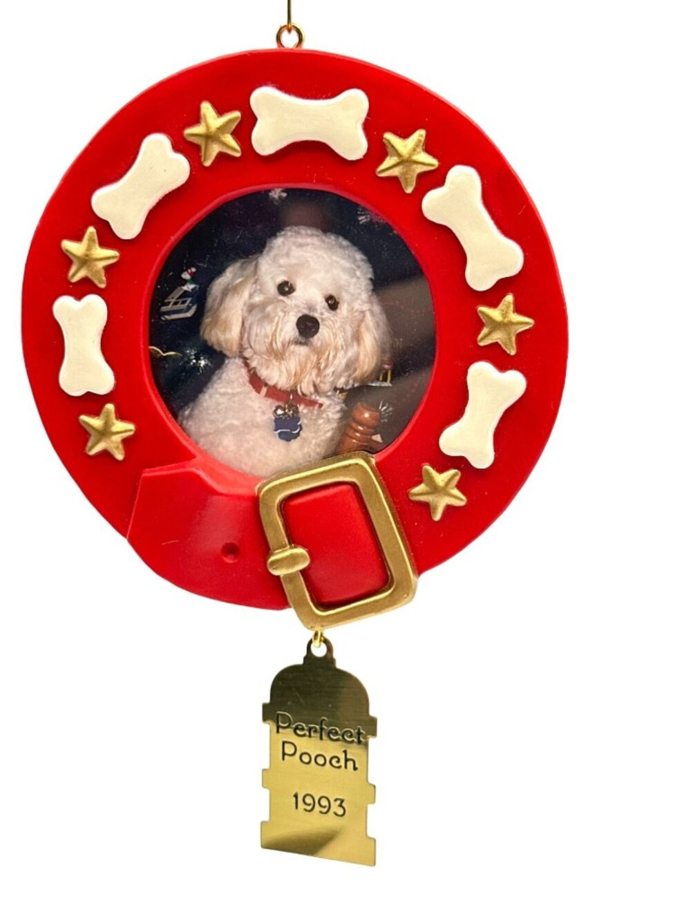 Hallmark Keepsake Special Dog Photo Holder Ornament 1993 QX5962 Vintage Box